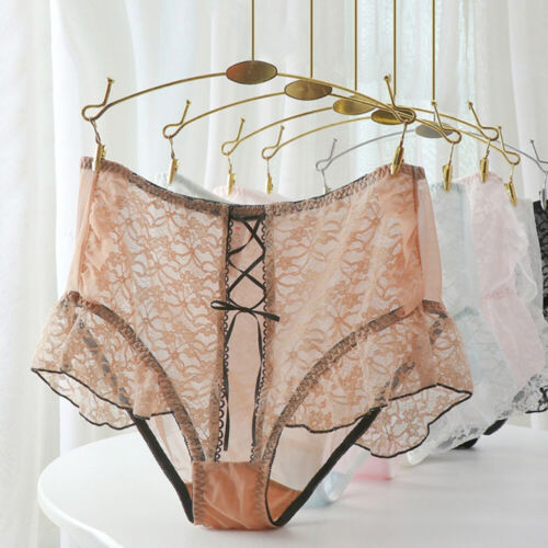Womens Sexy Lace French Knickers Lingerie Ladies Ruffle Briefs Panties Underwear