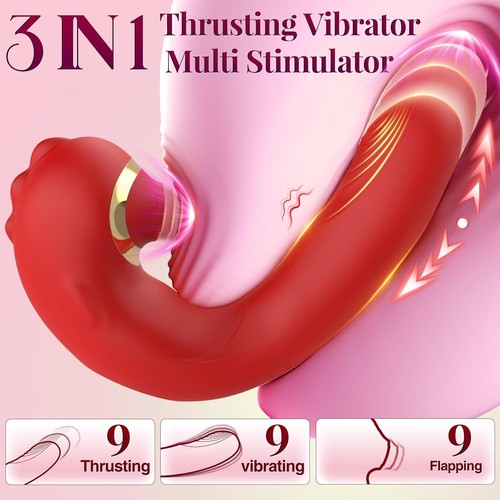 Vibrator Dildo Thrusting Sex Toys - 3 in 1 App Control G spot Adult Toys Clitora